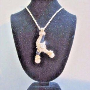FLASH SALE SWAROVSKI SWAN SIGNED CLOWN JESTER NECKLACE